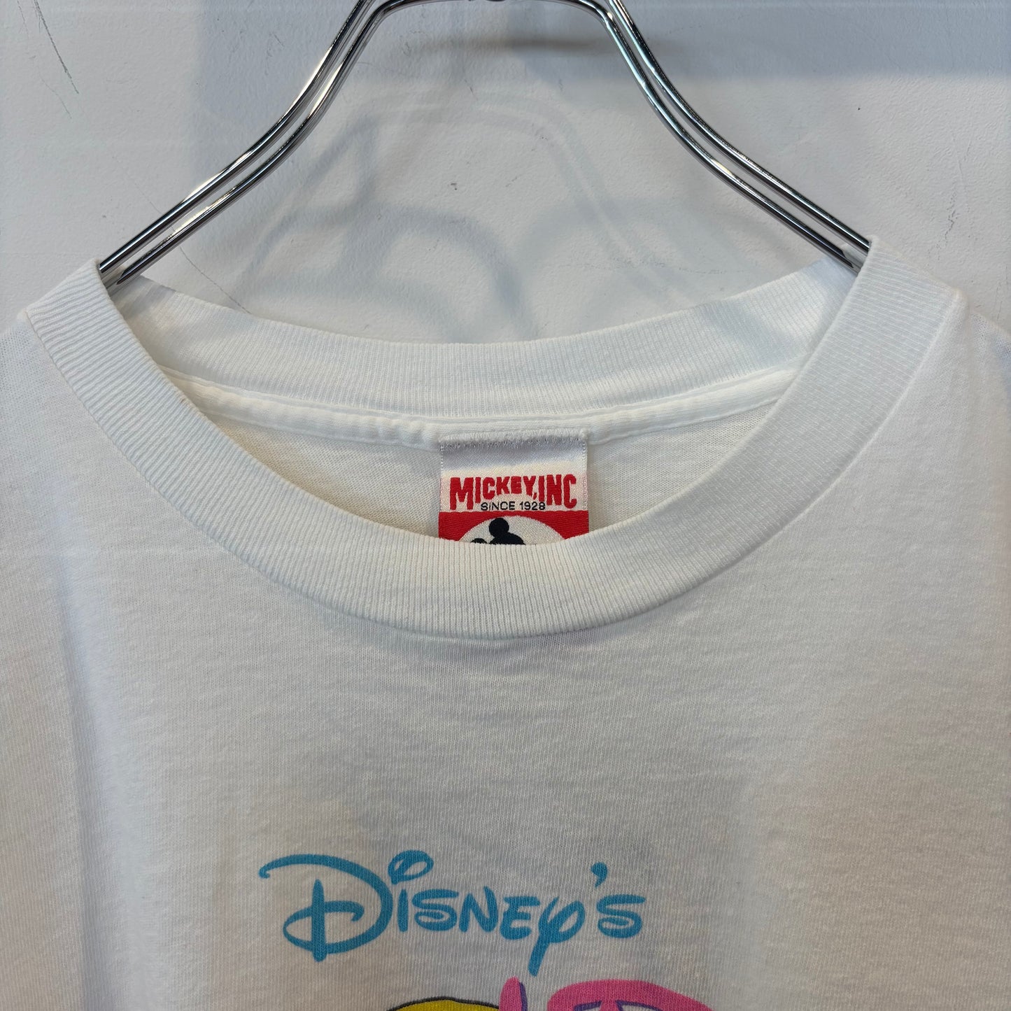 90's MICKEY.INC ディズニー Blizzard Beach ブリザード・ビーチ キャラクターTシャツ 白(不明)/B3541T-SO