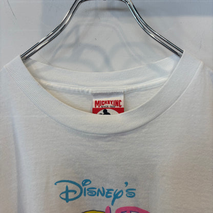 90's MICKEY.INC ディズニー Blizzard Beach ブリザード・ビーチ キャラクターTシャツ 白(不明)/B3541T-SO