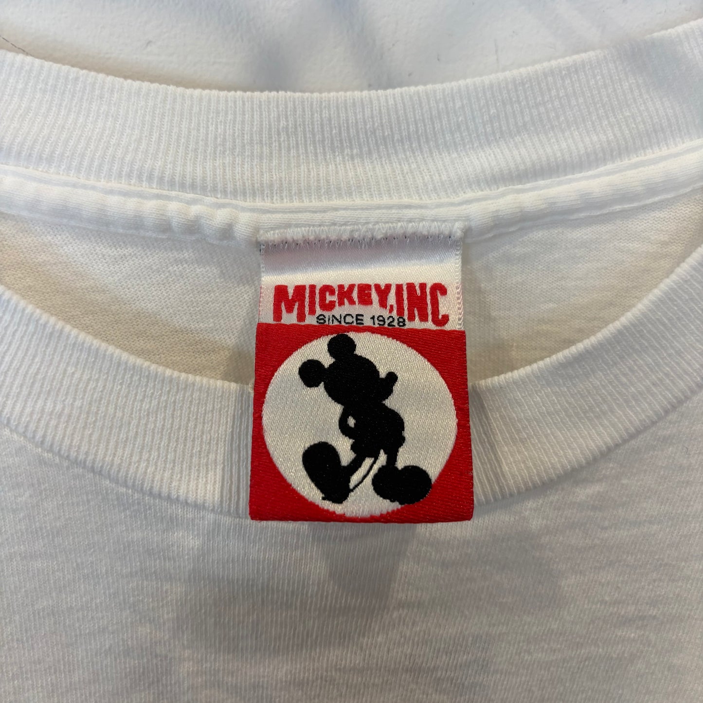 90's MICKEY.INC ディズニー Blizzard Beach ブリザード・ビーチ キャラクターTシャツ 白(不明)/B3541T-SO