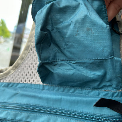 90's Patagonia パタゴニア メッシュフィッシングベスト グレー/グリーン(L)/C0115V-SO