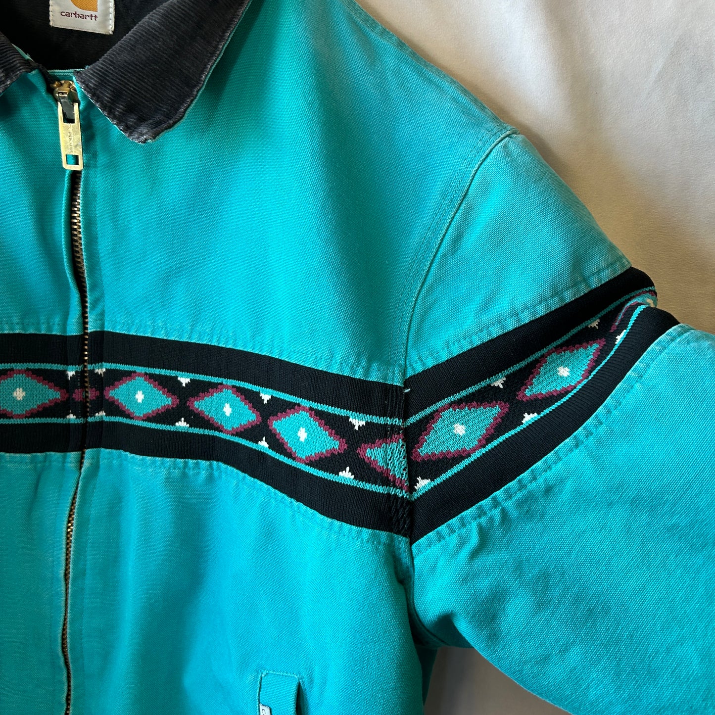 90's Carhartt カーハート South West Collection サウスウエストジャケット JQ041 Teal /B3421J-SO