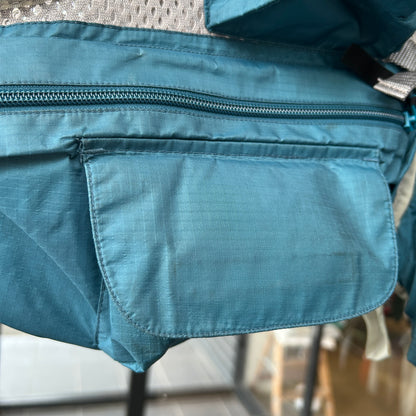 90's Patagonia パタゴニア メッシュフィッシングベスト グレー/グリーン(L)/C0115V-SO