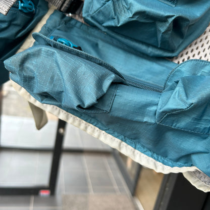 90's Patagonia パタゴニア メッシュフィッシングベスト グレー/グリーン(L)/C0115V-SO