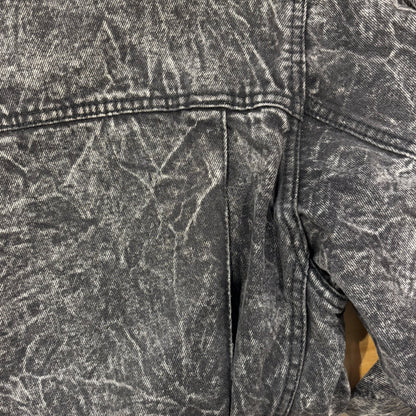 00's Guess ウォッシュ加工 デニムジャケット 黒 (XL)/A8490J-SO