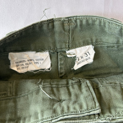 60's U.S.ARMY OG-107 Utility Pants ベイカーパンツ(30×31)/A7175P-SO
