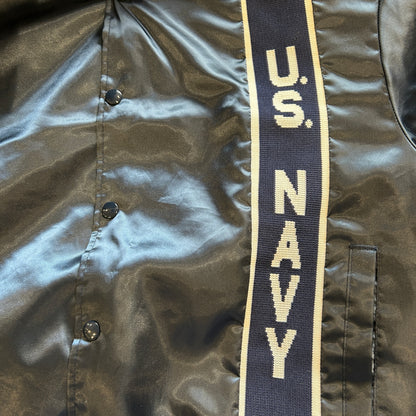 90's Swingster U.S.NAVY ナイロンスタジャン ミリタリー 紺(L)/A8364O-SO