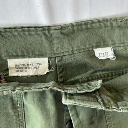 60~70's U.S.ARMY Utility Pants ベイカーパンツ ミリタリー (32×33)/A5670P-SO