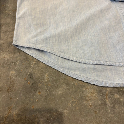 90's Eddie Bauer エディバウアー シャンブレーシャツ 水色 (M) /C0754SH-SO