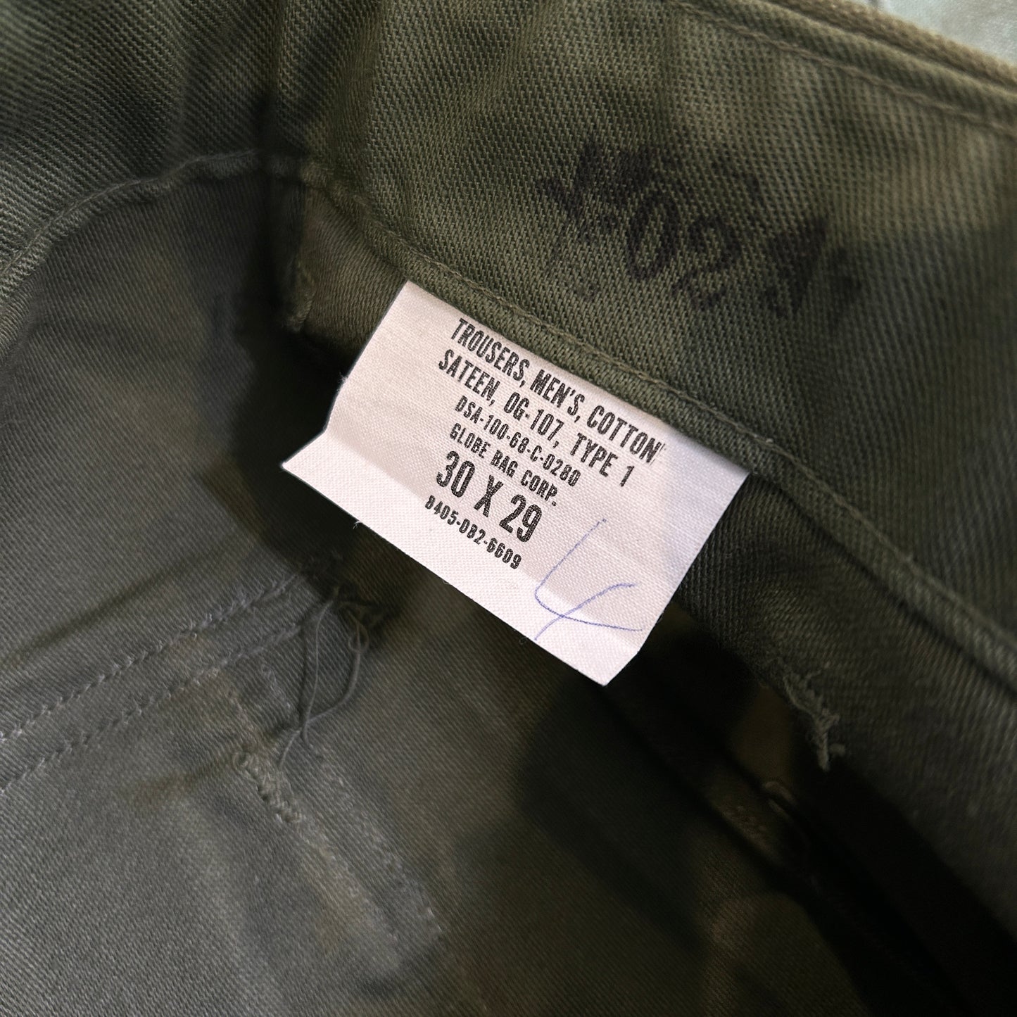 60's U.S.ARMY OG-107 Utility Pants ベイカーパンツ 米軍 ミリタリー グッドコンディション(30×29)/A7135P-SO