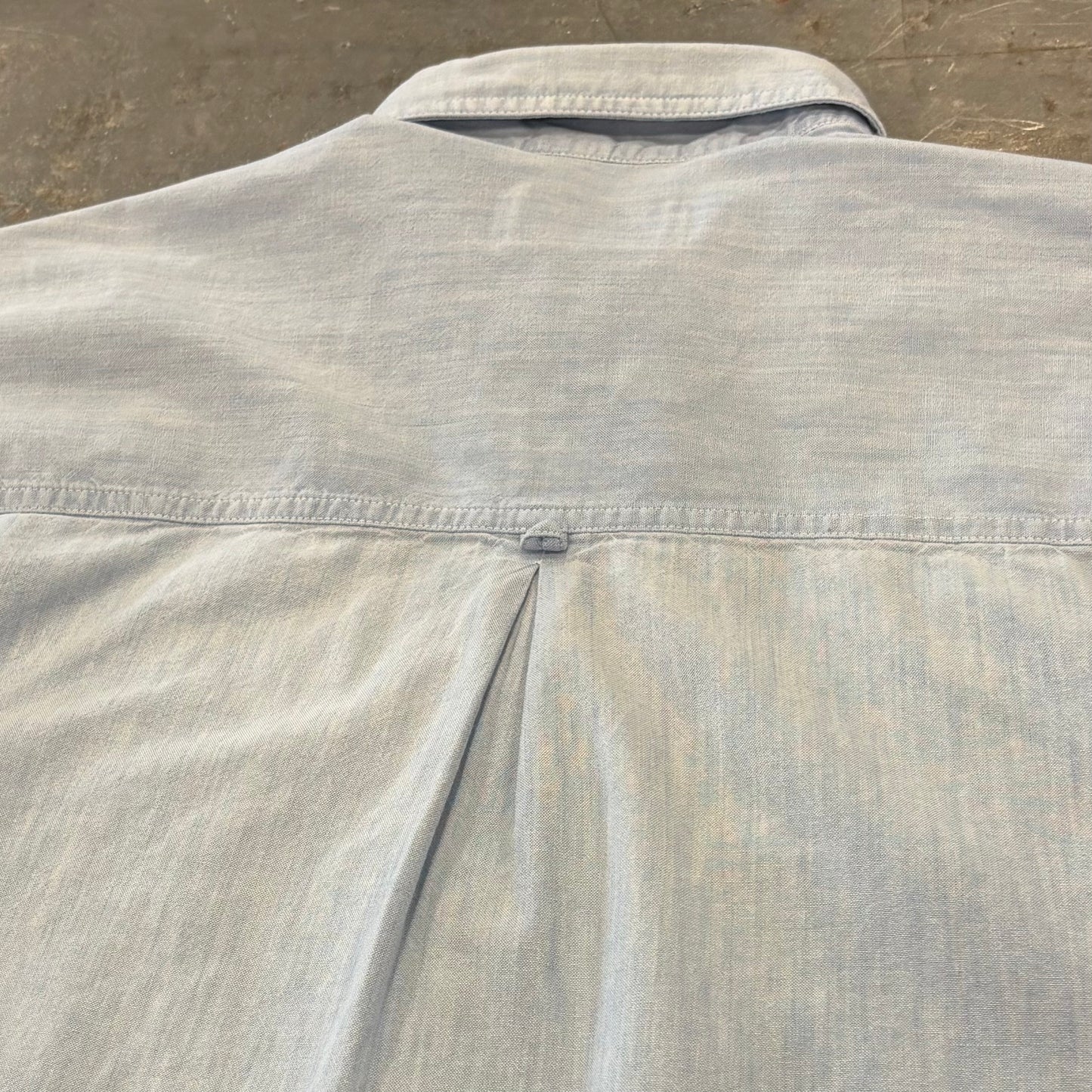 90's Eddie Bauer エディバウアー シャンブレーシャツ 水色 (M) /C0754SH-SO