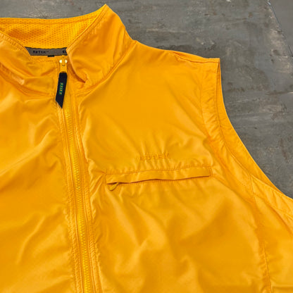 90's EBTEK Eddie Bauer エディバウアー ナイロンベスト 黄色 (L)/A9873V-SO