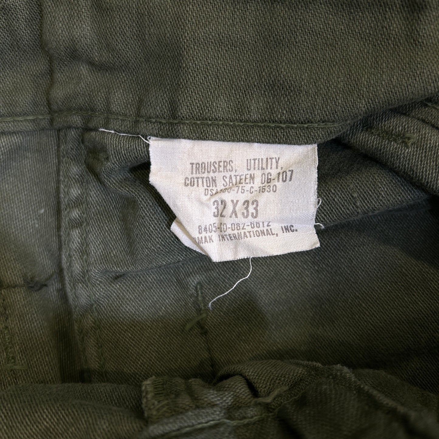 70's U.S.ARMY OG-107 Utility Pants ベイカーパンツ (32×33)/C1007P-SO