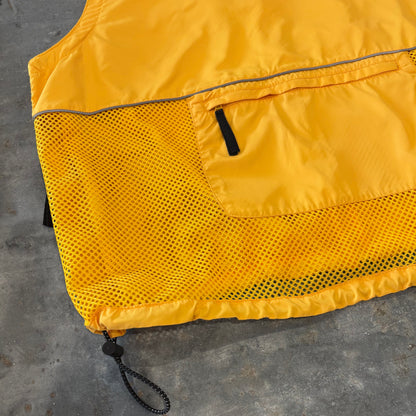 90's EBTEK Eddie Bauer エディバウアー ナイロンベスト 黄色 (L)/A9873V-SO