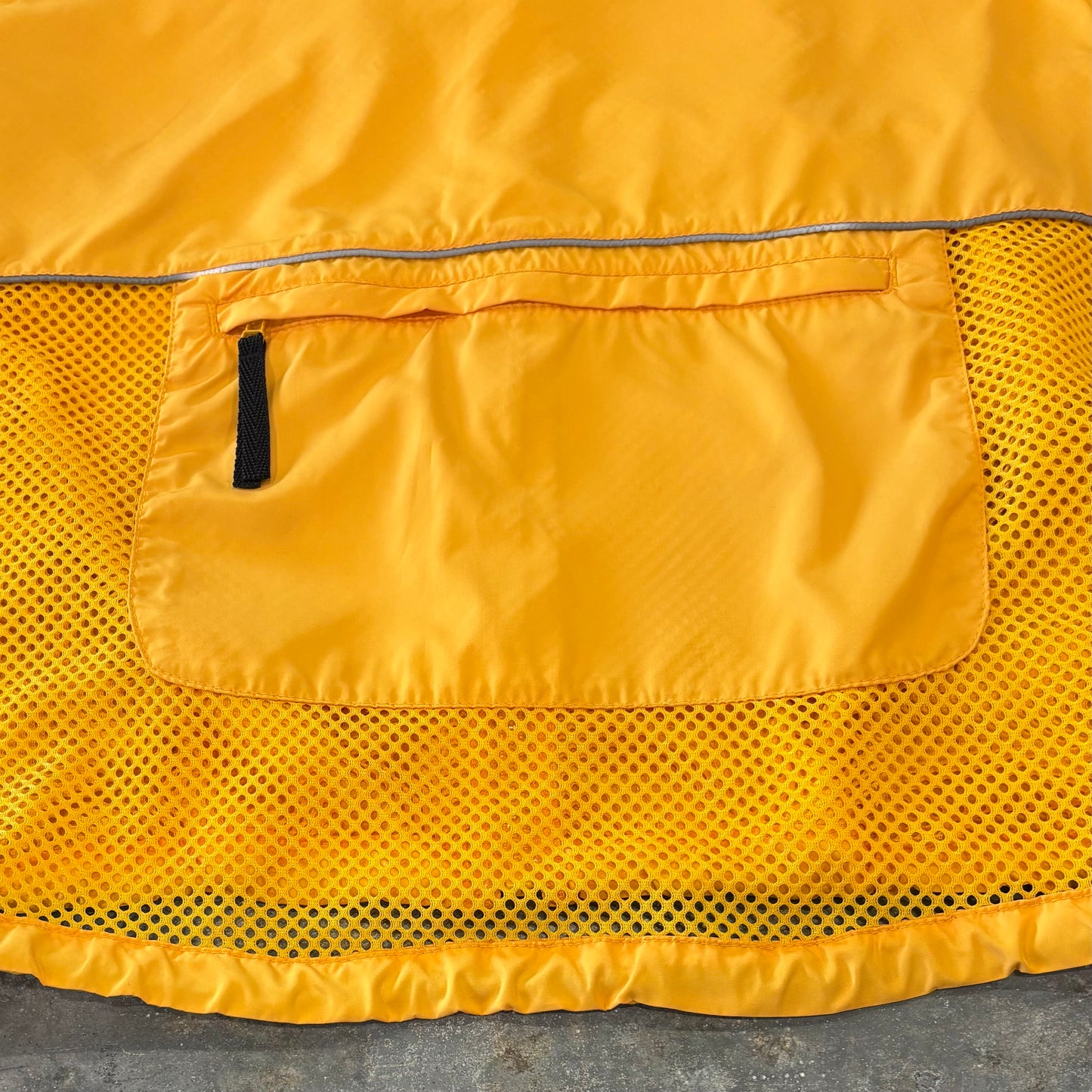 90's EBTEK Eddie Bauer エディバウアー ナイロンベスト 黄色 (L)/A9873V-SO