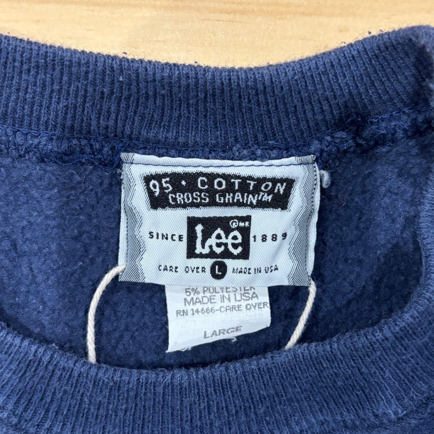 90's LEE "PUTNAM" リバースウィーブタイプ カレッジスウェット 紺 (L)/B2354S-SO