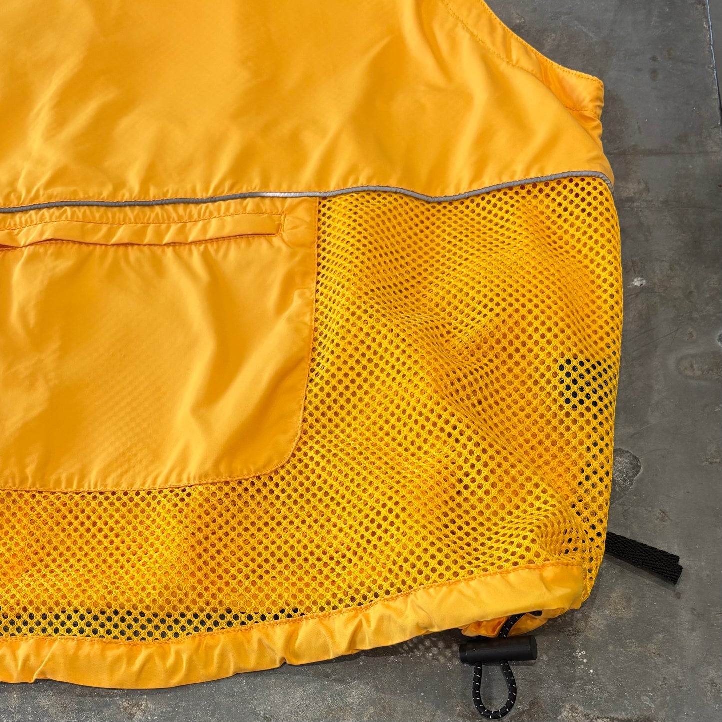 90's EBTEK Eddie Bauer エディバウアー ナイロンベスト 黄色 (L)/A9873V-SO