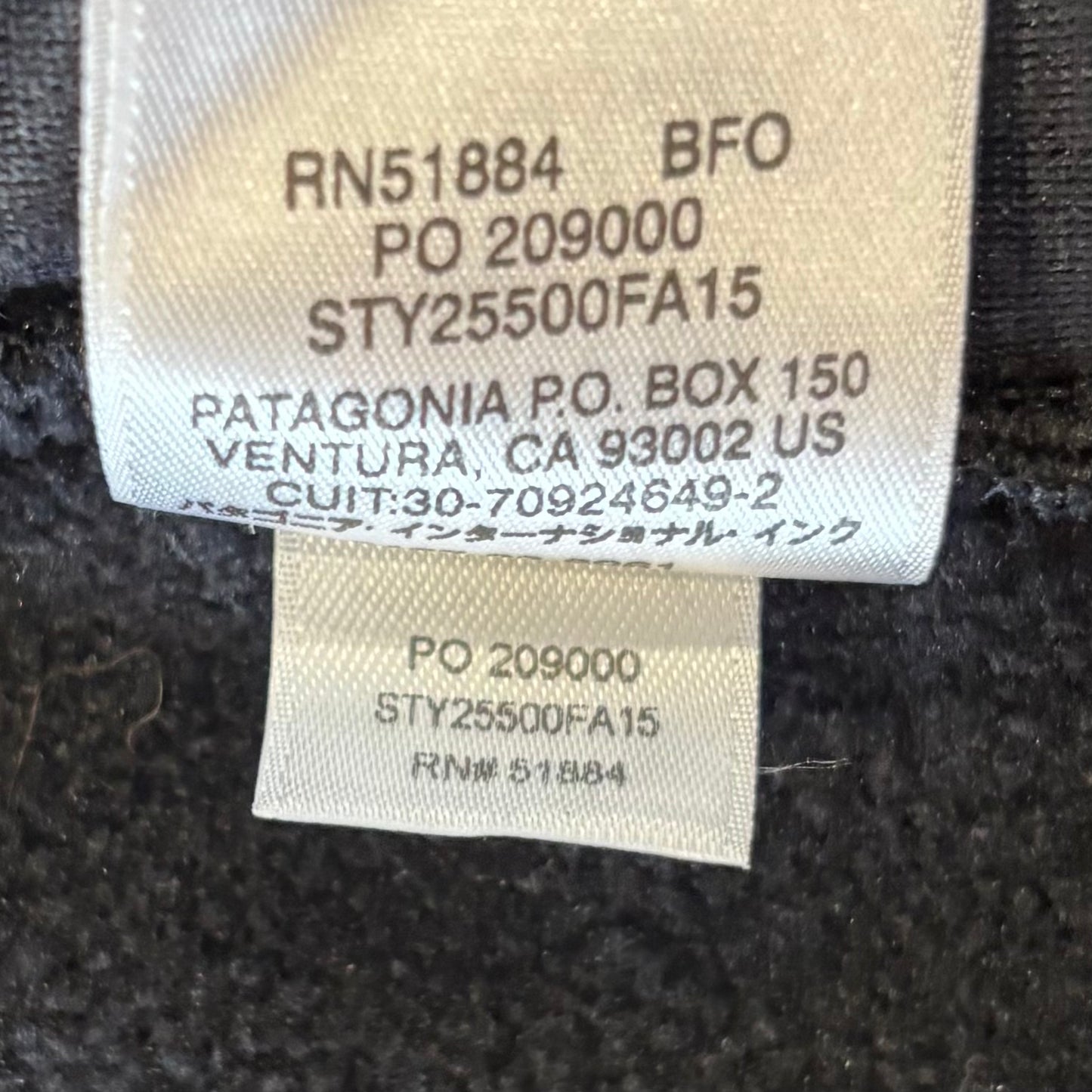 2015(FA15) Patagonia パタゴニア スナップTベストフリース シンチラベスト 黒 (L) /C0743V-SO