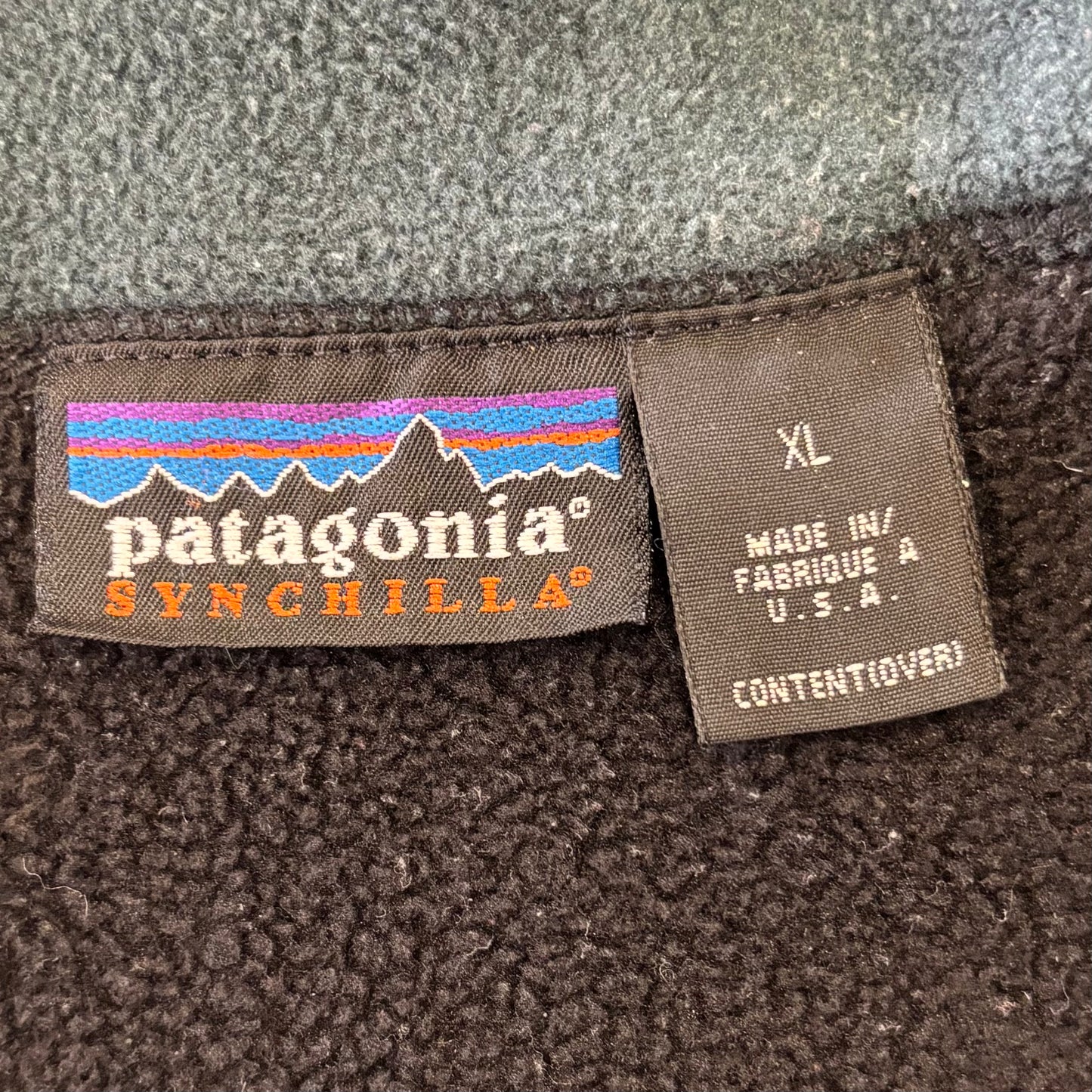 90's Patagonia パタゴニア フリース シンチラ ベスト USA製 黒 (XL) /C0744V-SO