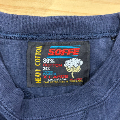90's Soffe "PIERVIEW" Cafe & Cantina カレッジスウェット 紺 (XL)/A7902S-SO
