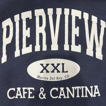 90's Soffe "PIERVIEW" Cafe & Cantina カレッジスウェット 紺 (XL)/A7902S-SO