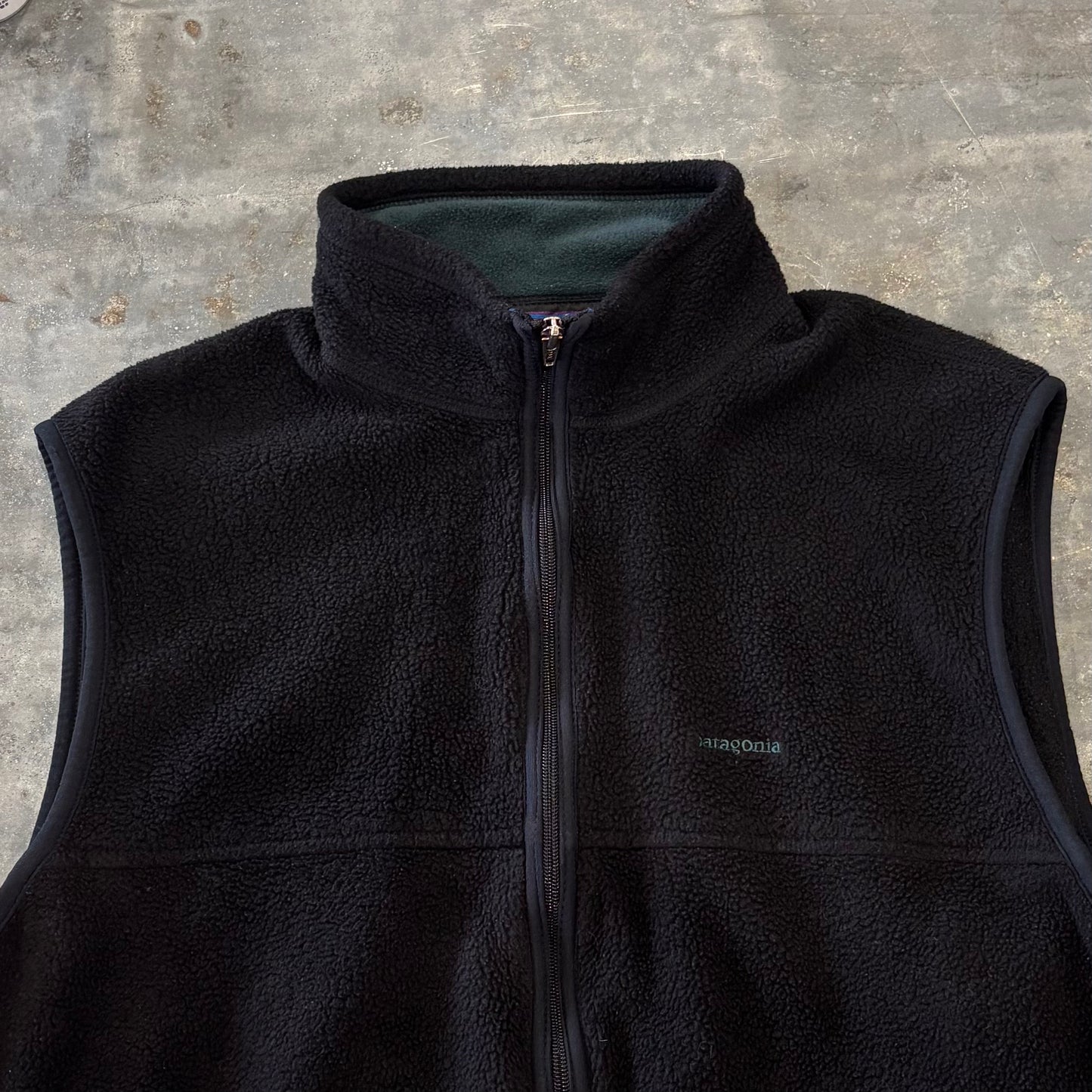 90's Patagonia パタゴニア フリース シンチラ ベスト USA製 黒 (XL) /C0744V-SO