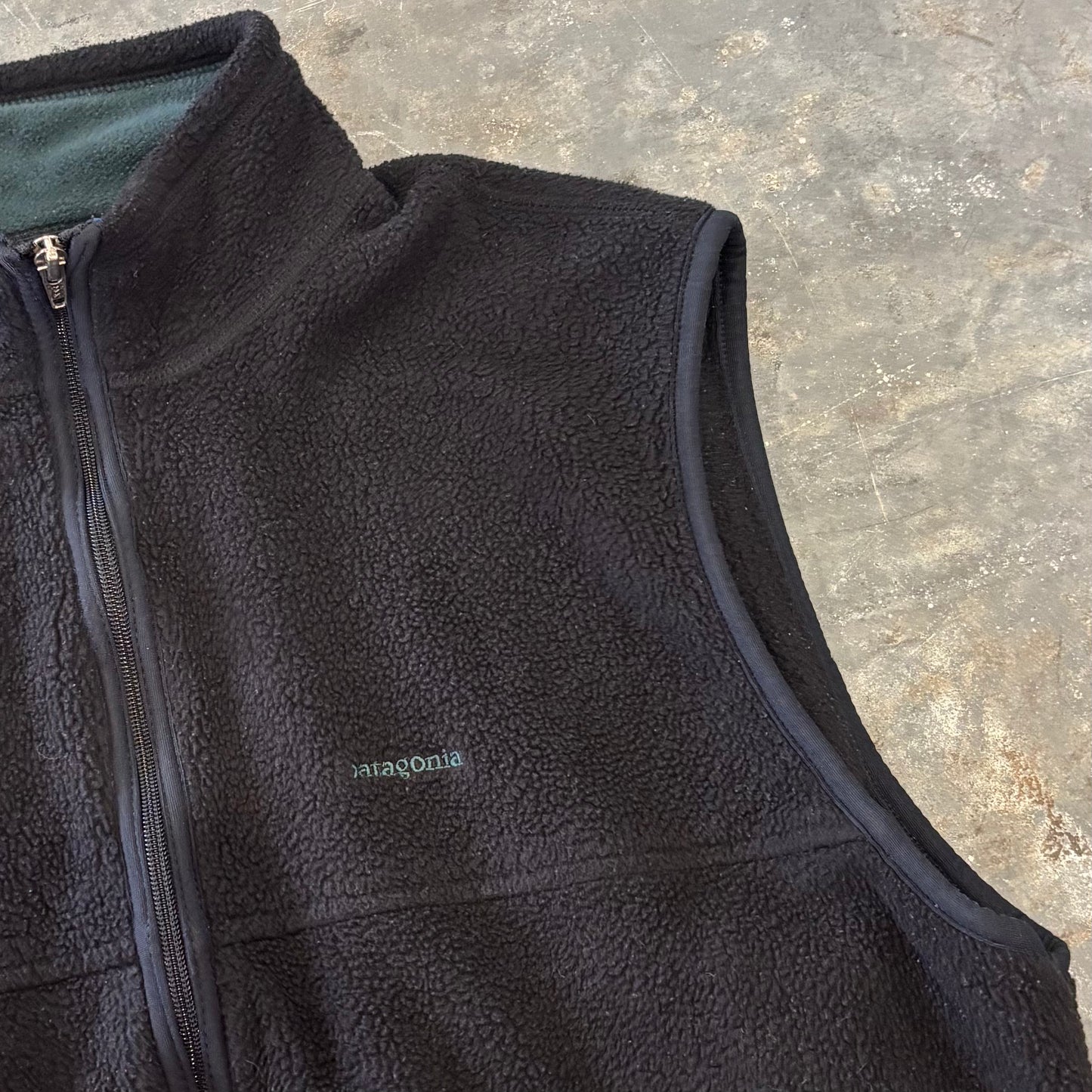 90's Patagonia パタゴニア フリース シンチラ ベスト USA製 黒 (XL) /C0744V-SO