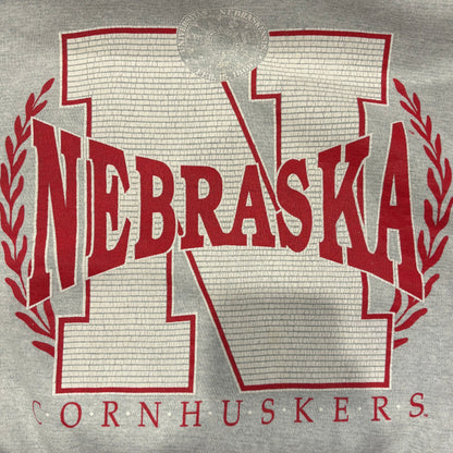 00's Wear "NEBRASKA" Cornhuskers カレッジスウェット 白 (XL)/B1580S-SO