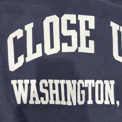 90's MV SPORT "CLOSE UP" Washington, D.C. リバースウィーブタイプ カレッジスウェット 紺 (L)/A8542S-SO