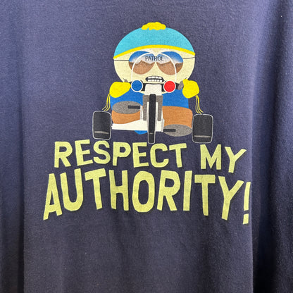 00's Delta サウスパーク "Respect My Authority!" キャラクターTシャツ 紺 (XL)/C1008T-SO