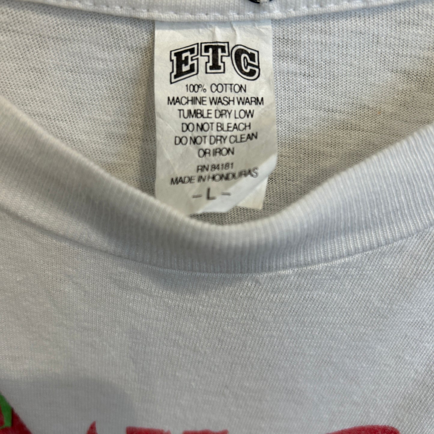 80~90's ETC ミュータントタートルズ キャラクターTシャツ 白 (L)/C1009T-SO