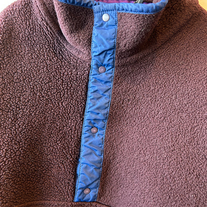 90's Patagonia パタゴニア スナップT ビターチョコ×サファイア (L)/C0098F-SO