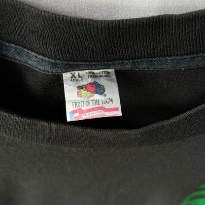 90's Mountain Dew"GET VERTICAL"アドバタイジングTシャツ 企業T マウンテンデュー 黒(XL)/A7072T-SO