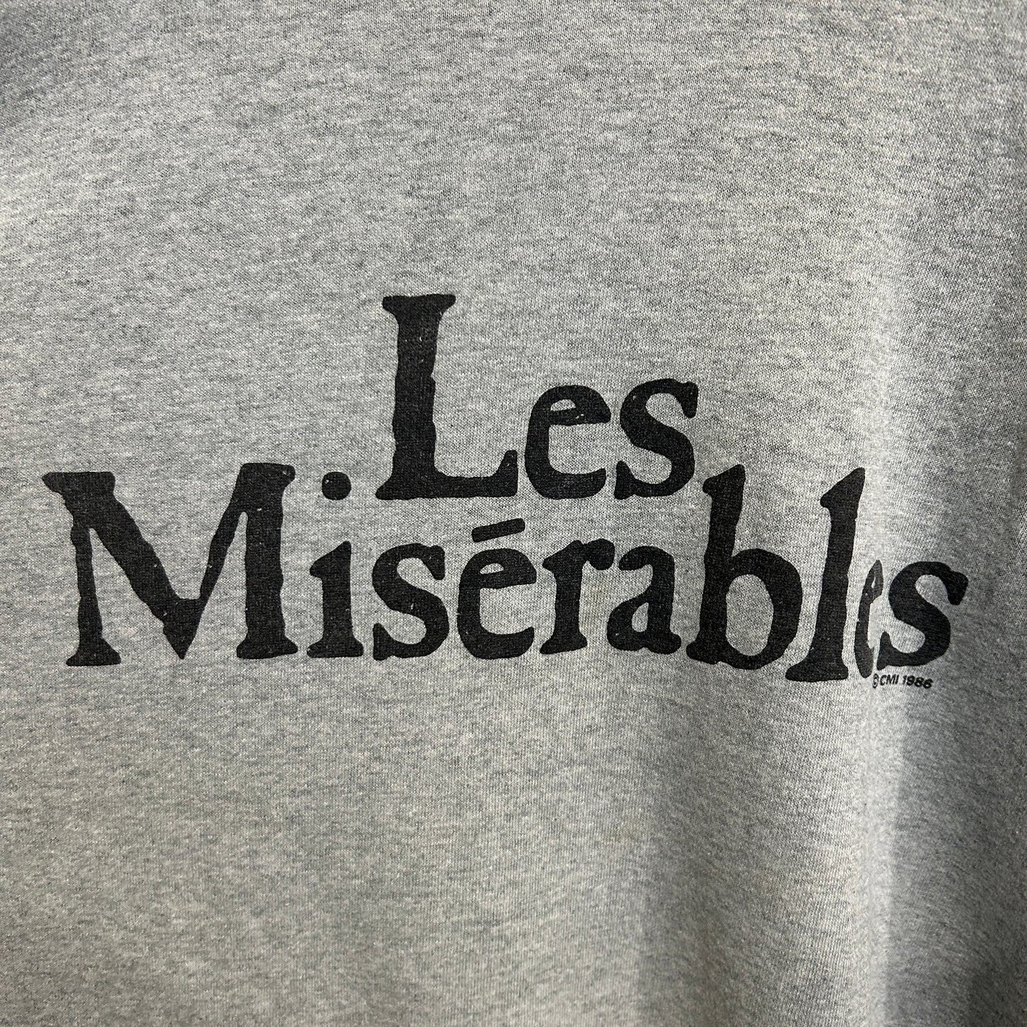 80's Hanes レ・ミゼラブル コゼット キャラクターTシャツ グレー (XL)/A8613T-SO