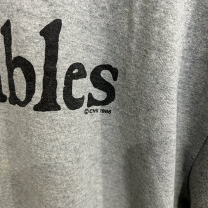 80's Hanes レ・ミゼラブル コゼット キャラクターTシャツ グレー (XL)/A8613T-SO