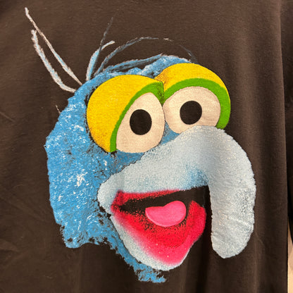 90's Kermit カーミット ゴンゾ キャラクターTシャツ 黒 (L)/C0435T-SO
