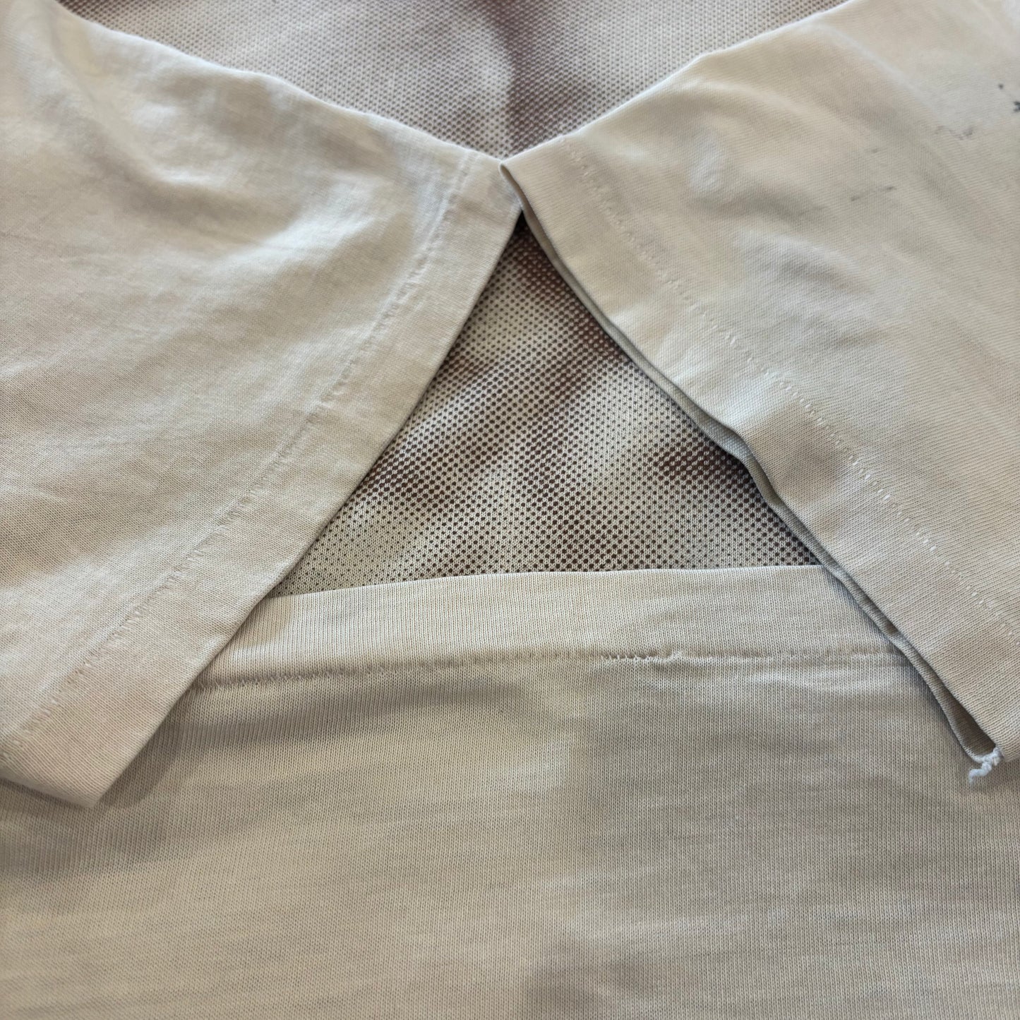 80's Trompe-l'oeil トロンプルイユ 騙し絵 両面プリントTシャツ ベージュ  (サイズ不明)/A7406T-SO