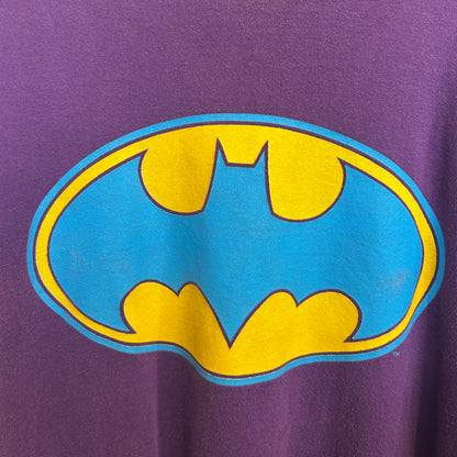 00's Delta バットマン デカロゴTシャツ 紫 (XL)/C1012T-SO