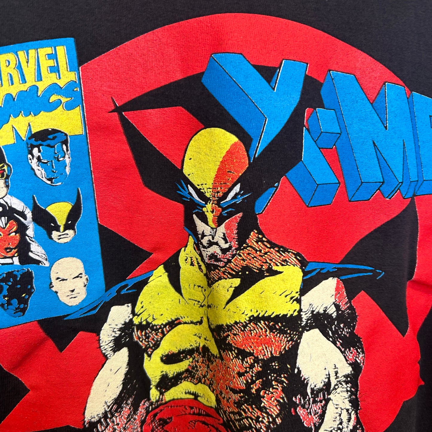 90's Marvel X-Men ウルヴァリン キャラクターTシャツ 黒 (L)/C1014T-SO