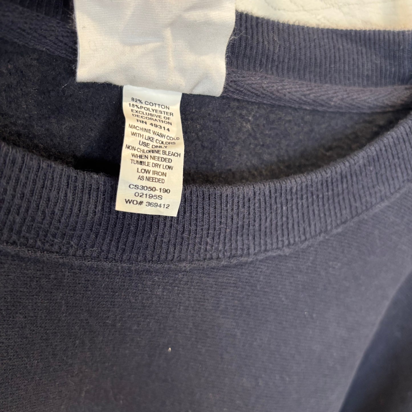 00's Champion リバースウィーブ "SEWANEE" スウェット ネイビー(XL)/B4110R-SO