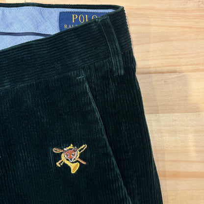 00's POLO Ralph Lauren ラルフローレン アニマル柄 コーデュロイパンツ 緑 (38×34)/A4914P-SO