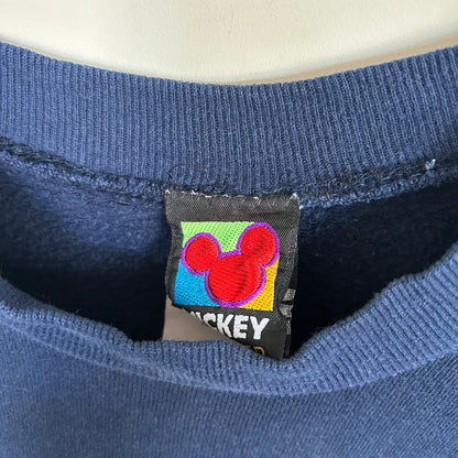 90's Mickey Disney ディズニー ミッキースウェット 紺 (XL)/A8737S-SO