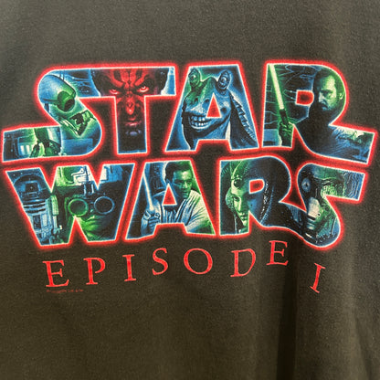 90's Lee sport STAR WARS EP 1 ファントム・メナス ムービーTシャツ 黒 (L)/C0392T-SO