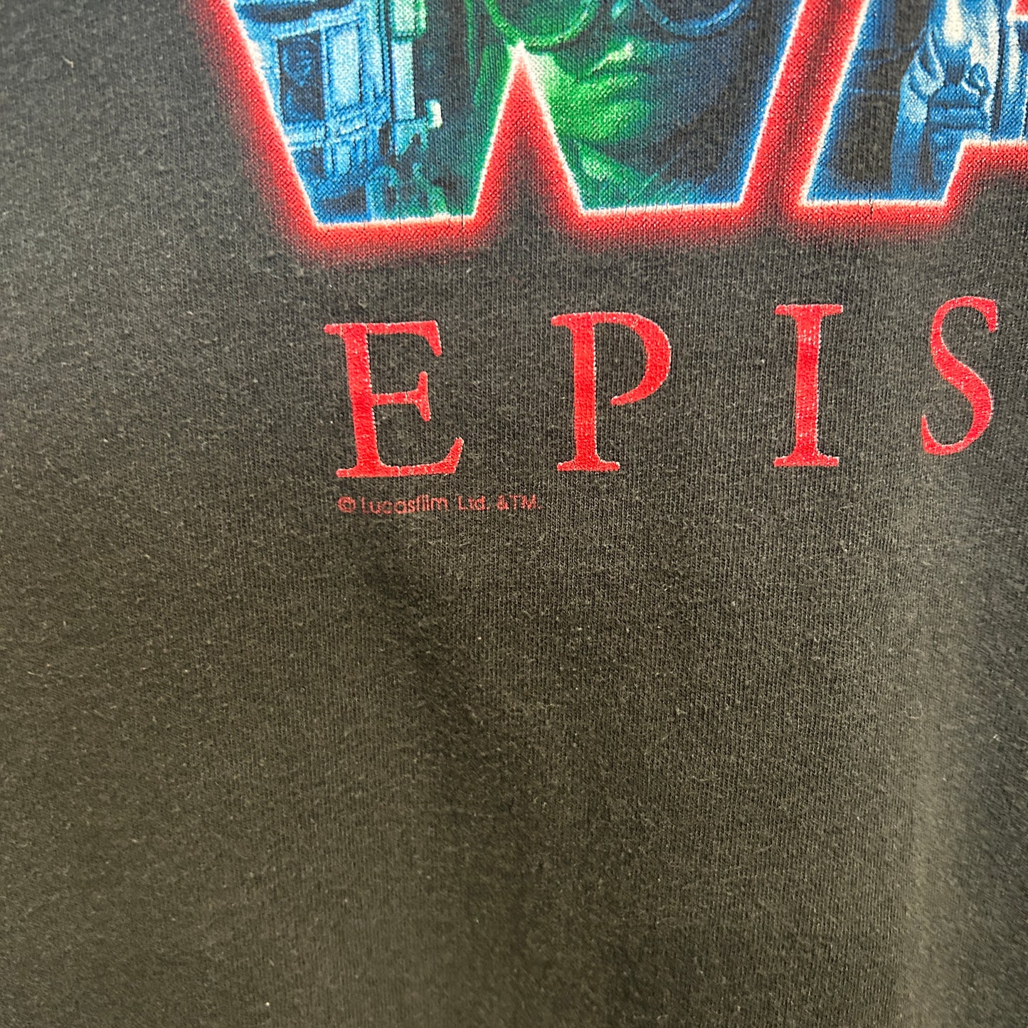 90's Lee sport STAR WARS EP 1 ファントム・メナス ムービーTシャツ 黒 (L)/C0392T-SO