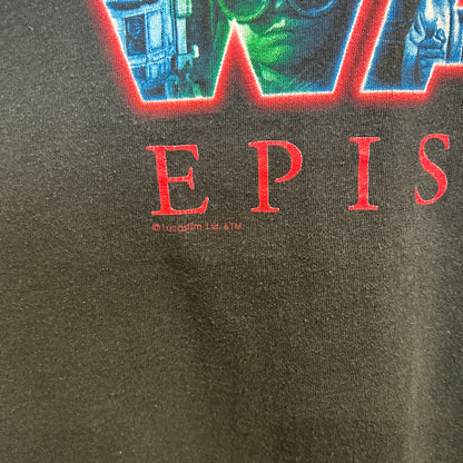 90's Lee sport STAR WARS EP 1 ファントム・メナス ムービーTシャツ 黒 (L)/C0392T-SO