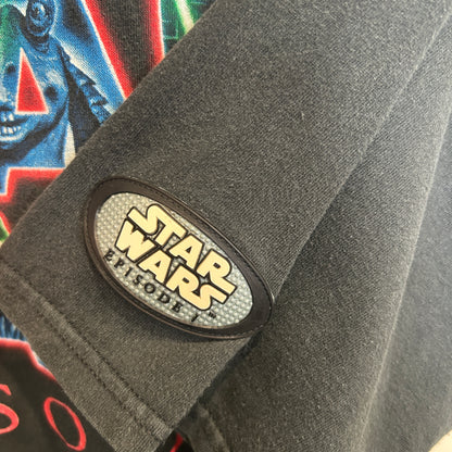 90's Lee sport STAR WARS EP 1 ファントム・メナス ムービーTシャツ 黒 (L)/C0392T-SO