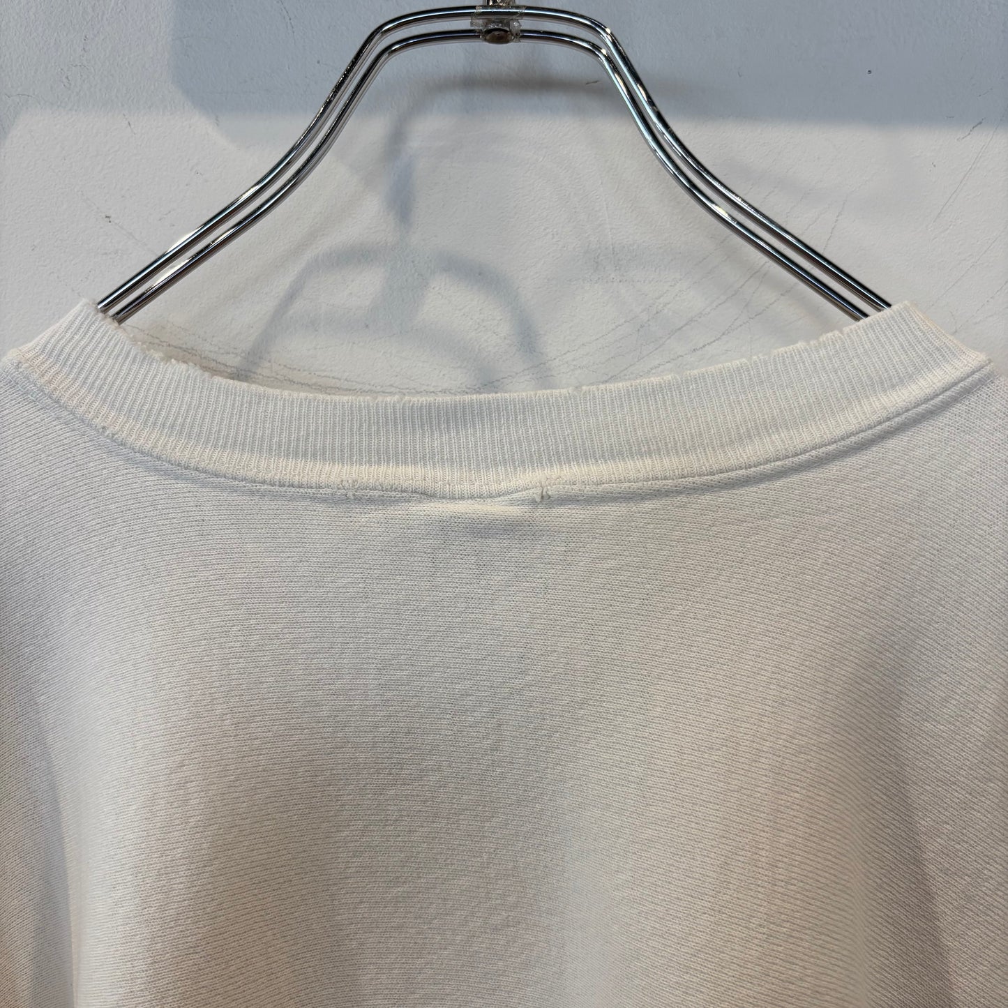 90's Champion リバースウィーブ 刺繍ロゴ スウェット ホワイト(L)/B4111R-SO