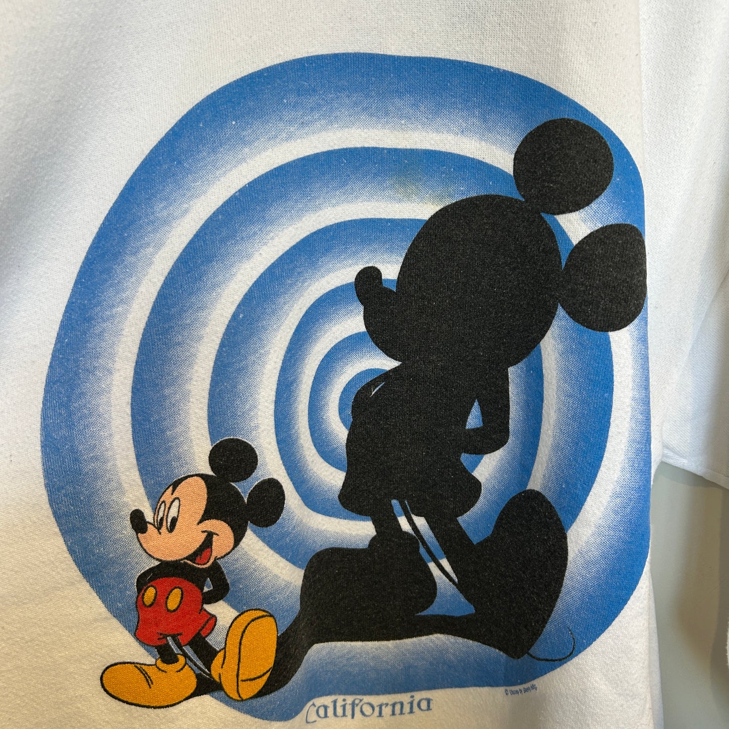 90~00's Disney ディズニー ミッキー グラフィックスウェット 白 (サイズ不明)/B1096S-SO