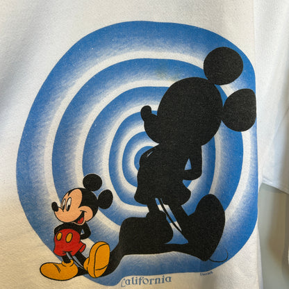 90~00's Disney ディズニー ミッキー グラフィックスウェット 白 (サイズ不明)/B1096S-SO