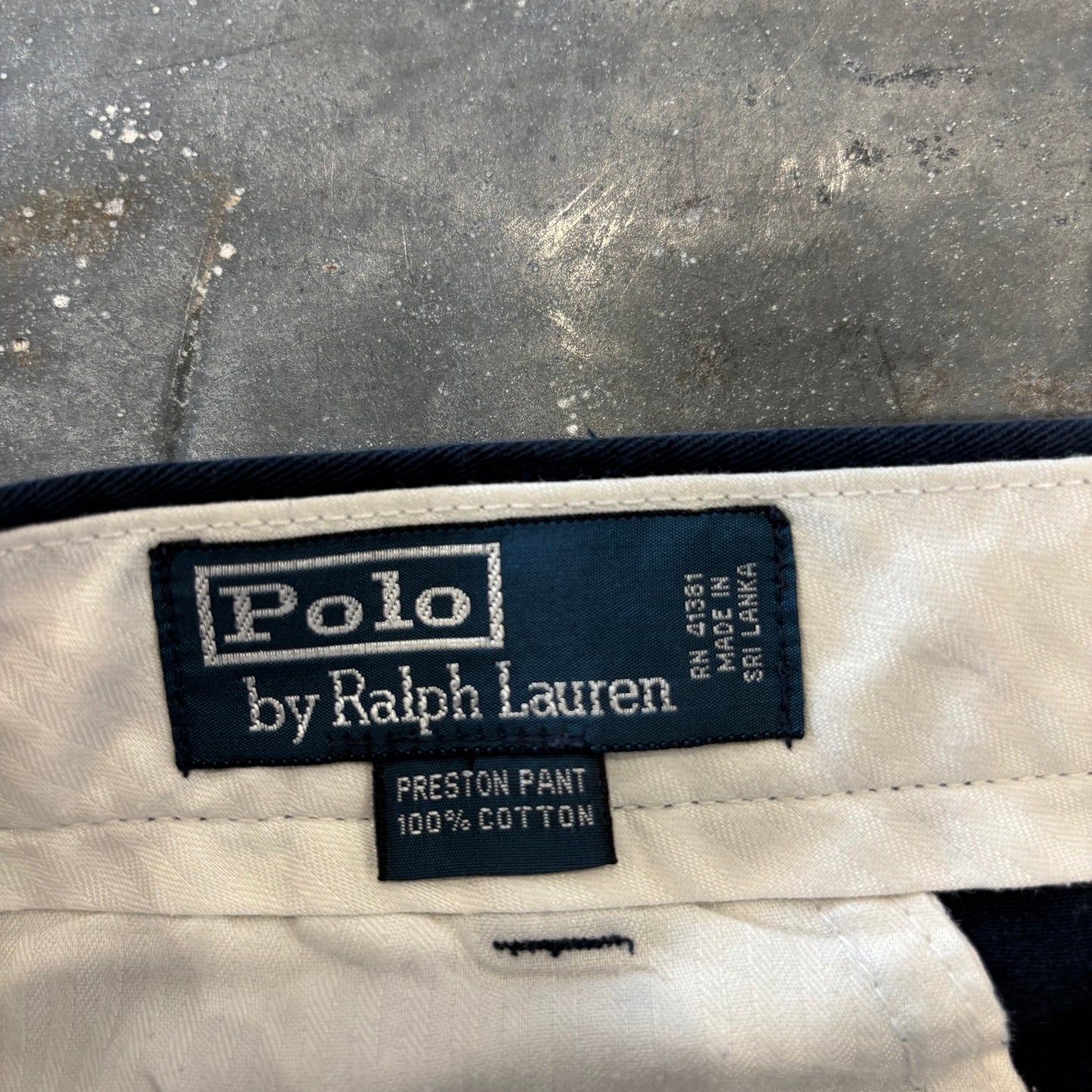 00's Ralph Lauren ラルフローレン ポロチノ PRESTON PANT ネイビー (W34/L34) /A9082P-SO
