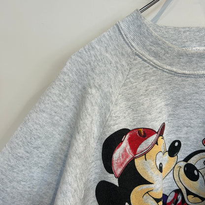90's Fruit of the loom "Washington, D.C." ミッキー＆ミニー スウェット 白 (XL)/A8925S-SO